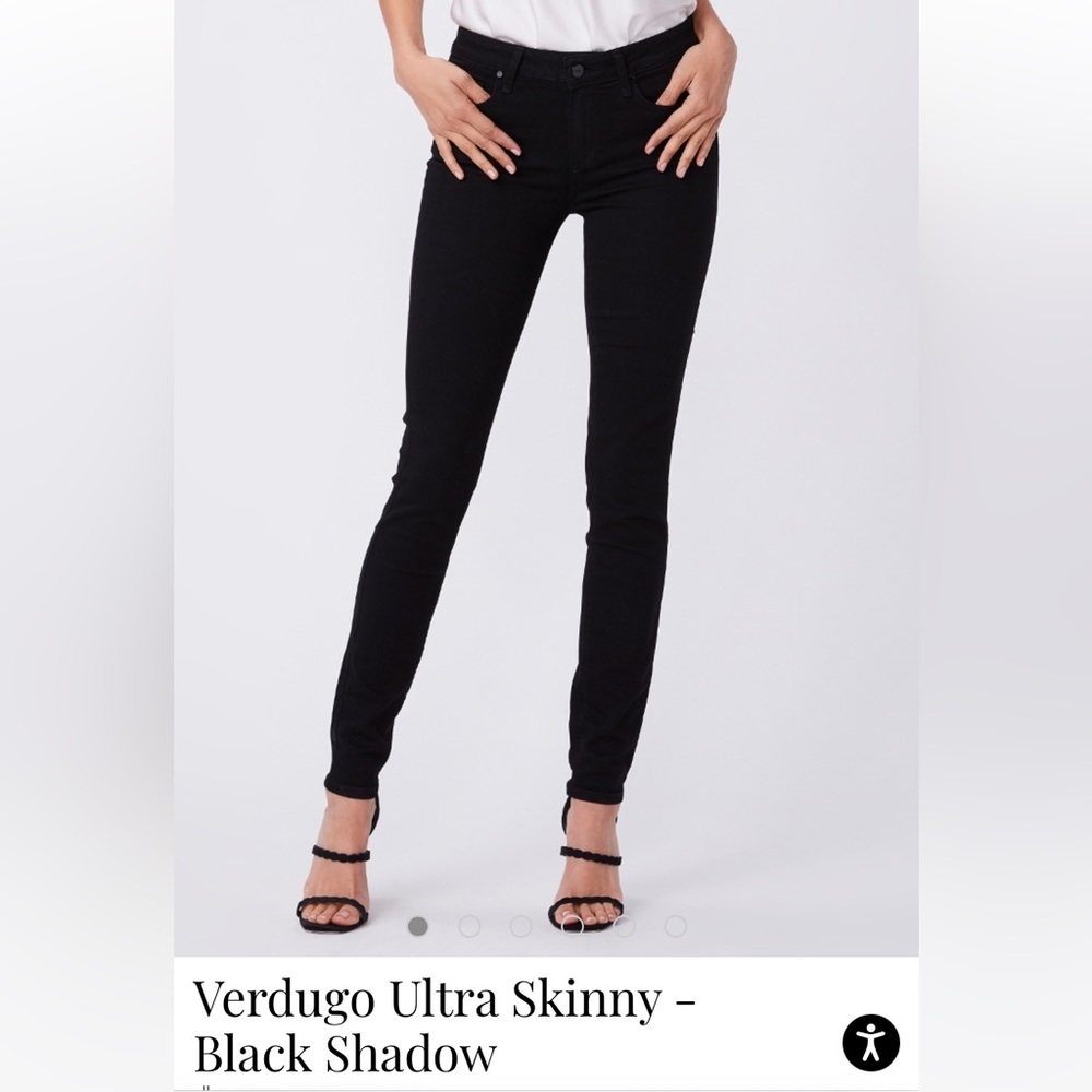 Paige Verdugo Ultra Skinny Jean - Black Shadow, Size 27. Like new!!!